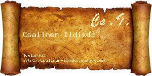 Csallner Ildikó névjegykártya