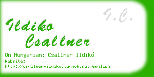 ildiko csallner business card